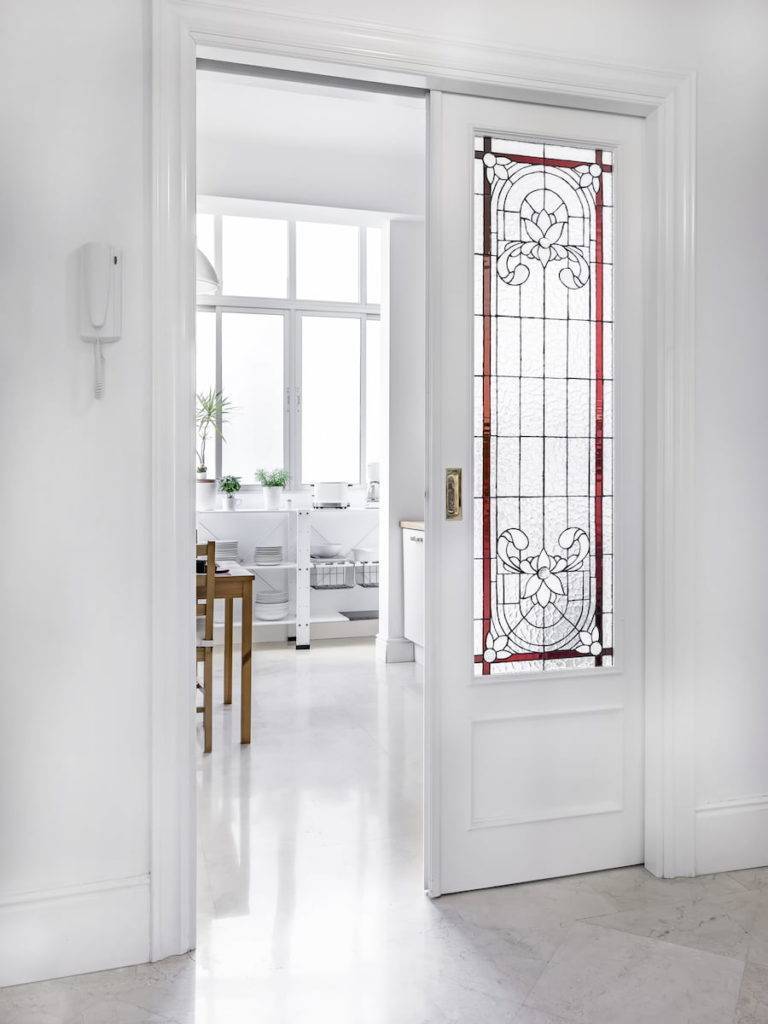 Interior Door With Decorative Glass